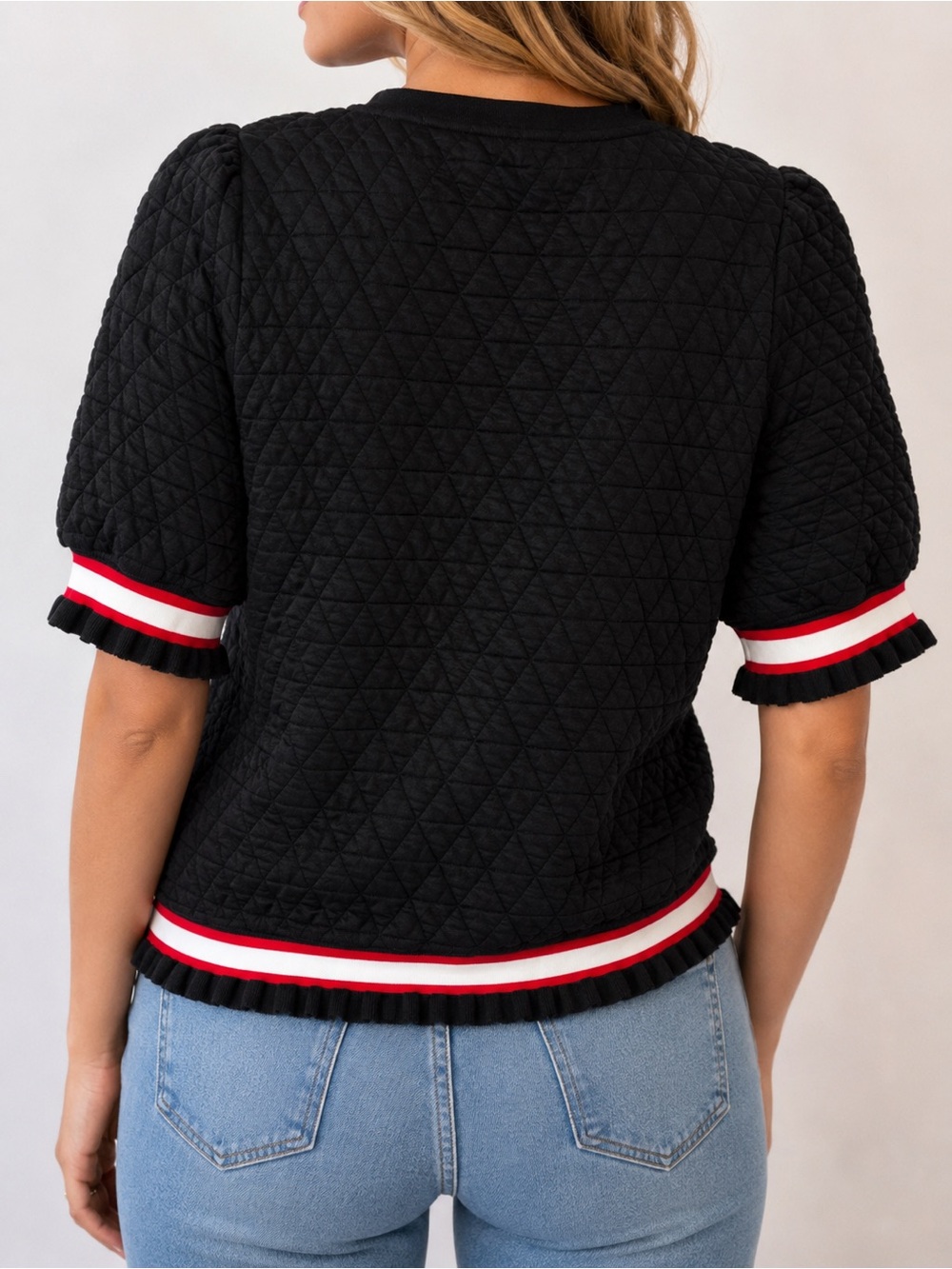 Stewart Simmons Georgia Bulldogs Quilted Top NWT Small Black Beaded - Picture 2 of 8